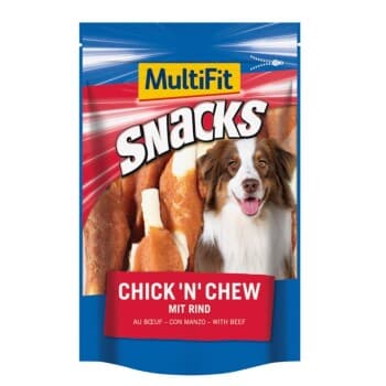 MultiFit Snacks Chick 'n' Chew au bœuf 2x100 g