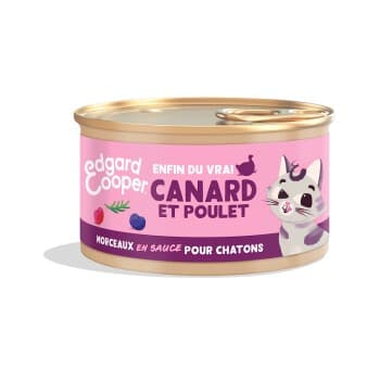 Edgard & Cooper Morceaux en Sauce Chat Junior Poulet et canard 18x85 g