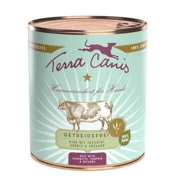 Terra Canis sans céréales Adult Bœuf aux courgettes, à la courge et à l’origan 6x800 g