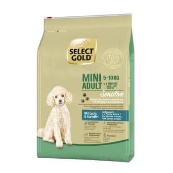 SELECT GOLD Sensitive aliments secs pour chien Mini Saumon aux Pommes de terre 4 kg