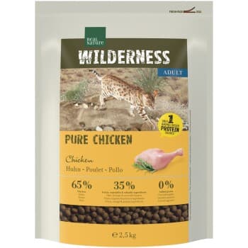 REAL NATURE WILDERNESS Croquettes pour chat, Adulte, Poulet Pur 2,5 kg