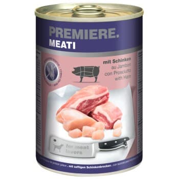 PREMIERE Meati nourriture humide pour chien, adulte Jambon 6x400 g