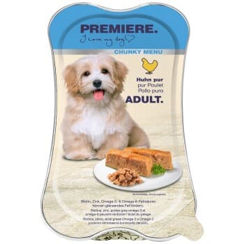 PREMIERE Chunky Menu Adult Pur poulet 60x175 g
