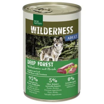 REAL NATURE WILDERNESS Nourriture humide Chien Adulte DEEP FOREST Sanglier et Cerf 24x400 g