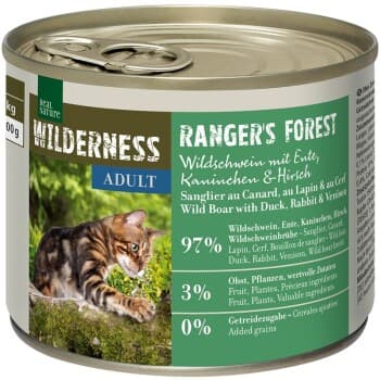 REAL NATURE WILDERNESS Adult Ranger Forest sanglier au canard, lapin et cerf 24x200 g