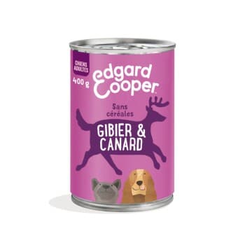 Edgard & Cooper Boîte Chien Adulte gibier et canard 6x400 g