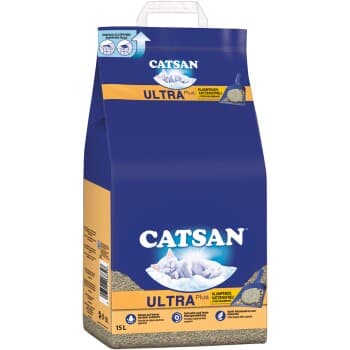 CATSAN Litière agglomérante Ultra plus 15 l