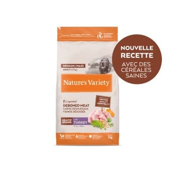 Nature's Variety Healthy Grains Adulte Med/Max Dinde 3 kg