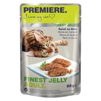 PREMIERE Finest nourriture humide pour chat Jelly Adulte riche en Canard 22x85 g