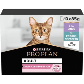PRO PLAN Multivariété Delicate Digestion Dinde & Poisson De l’Ocean 10 x 85 g