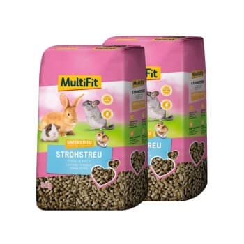 MultiFit Sous-litière naturelle en paille 2x8 kg