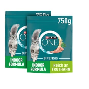 Purina ONE BIFENSIS Indoor à la dinde et aux céréales complètes 2x750 g