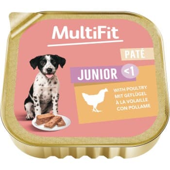 MultiFit pâtée pour chien Junior Volaille 12x150 g