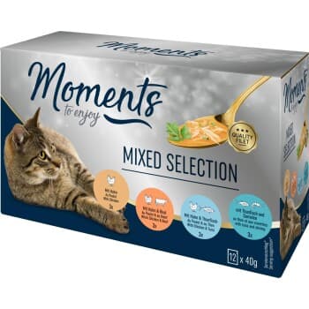 MOMENTS Sélection mixte nourriture humide chat adulte 12 x 40 g