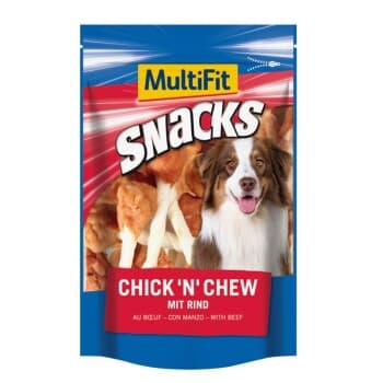 MultiFit Snacks Chick'n chew au bœuf 2x100 g