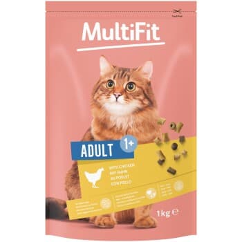 MultiFit nourriture sèche pour chat, adulte Poulet 1 kg