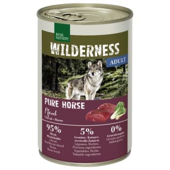 REAL NATURE WILDERNESS Nourriture humide Chien Adulte PURE HORSE Cheval 12x400 g
