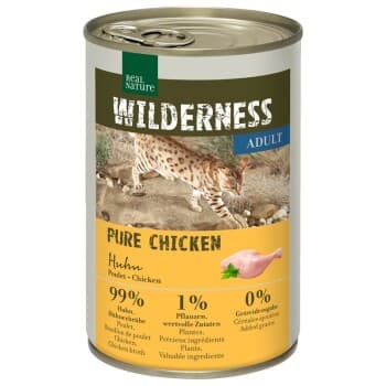 REAL NATURE WILDERNESS nourriture humide pour chat, adulte Pure Chicken 12x400 g