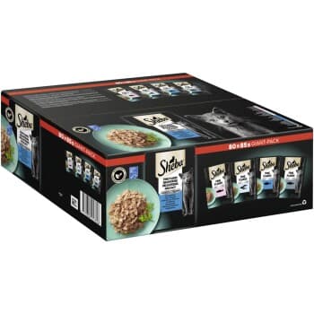 Sheba Multipack Giant-Pack Délicatesse en gelée de poisson Variation MSC 80 x 85 g