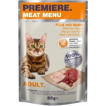PREMIERE Meat Menu Adult Bœuf et poulet 24x85 g