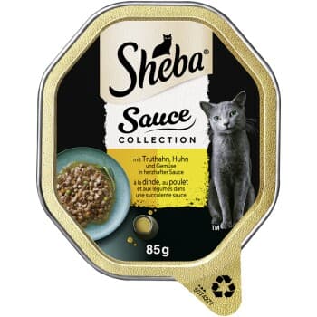 Sheba nourriture humide pour chat Sauce Collection Poulet, dinde et complément de légumes 22x85 g
