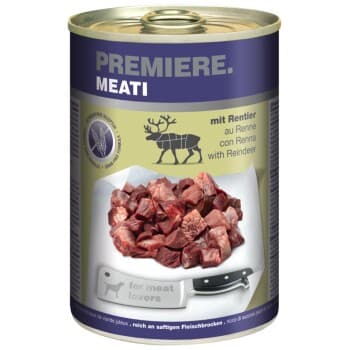 PREMIERE Meati nourriture humide pour chien, adulte Renne 12x400 g
