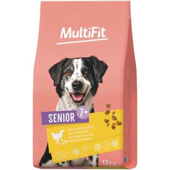 MultiFit nourriture sèche pour chien senior Poulet et riz 2x12 kg
