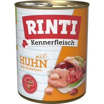 RINTI Kennerfleisch nourriture humide pour chien, adulte, boîte, Poulet 36x800 g