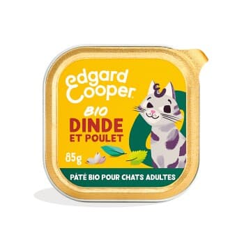 Edgard & Cooper BIO Barquette Chat Adulte Dinde 16x85 kg
