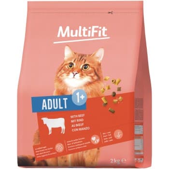 MultiFit nourriture sèche pour chat, adulte Bœuf 2 kg