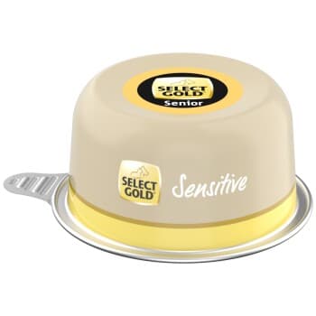 SELECT GOLD Sensitive Dômes de Nourriture Humide Chien Senior Poulet et riz 10x125 g