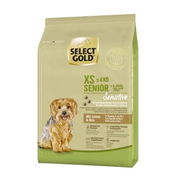 SELECT GOLD Sensitive Croquettes Chien Senior XS Agneau et riz 1 kg