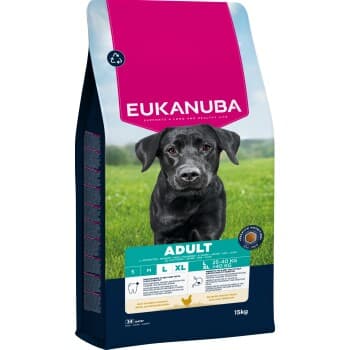 EUKANUBA croquettes pour chien, adulte, grande taille, Poulet 15 kg