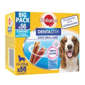 Pedigree DentaStix medium 10-25 kg 56 pièces