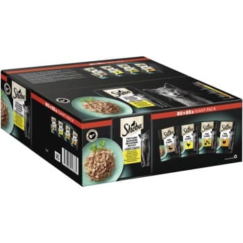 Sheba Multipack Giant-Pack Délicatesse en gelée Variation de volaille 80 x 85 g