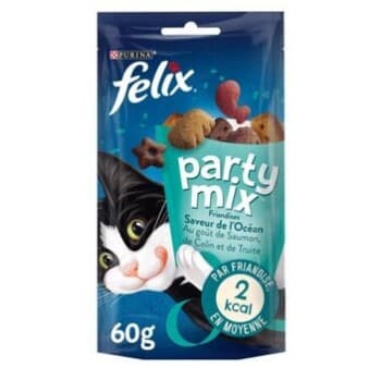 Felix Party Mix Saveur de l'Océan - Friandises pour Chat 200 g