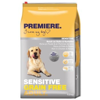PREMIERE Croquettes Sensitive pour chien adulte sans céréales Poulet et pommes de terre 12 kg