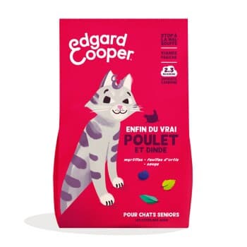 Edgard & Cooper Croquettes Poulet & Dinde Chat Senior 2 kg