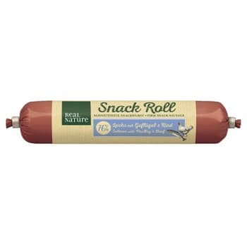REAL NATURE saucisse snack Saumon, volaille et bœuf 12x80 g