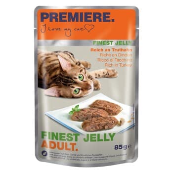 PREMIERE Finest nourriture humide pour chat Jelly Adulte riche en Dinde 44x85 g