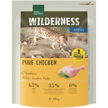 REAL NATURE WILDERNESS Croquettes pour chat, Adulte, Poulet Pur 300 g