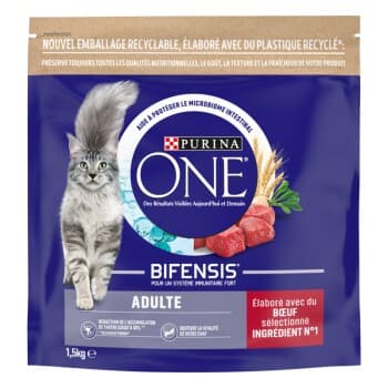 Purina ONE Croquettes pour Chat Adulte au Boeuf 1,5 kg