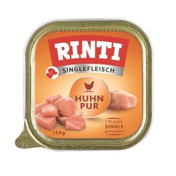 RINTI Singlefleisch nourriture humide pour chien, adulte, barquette. Pur poulet 10x150 g