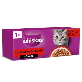 Whiskas Mega Pack 1+ sélection classique en sauce 40x85 g