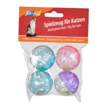 FIT+FUN jouet balles de grelot lot de 4
