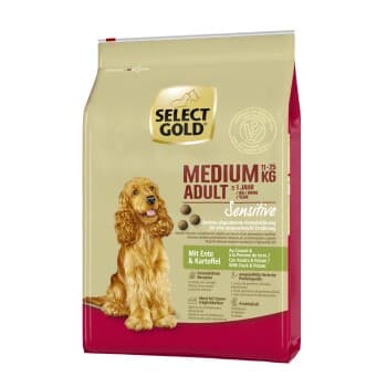 SELECT GOLD Sensitive Croquettes Chien Adulte Medium Canard aux pommes de terre 4 kg