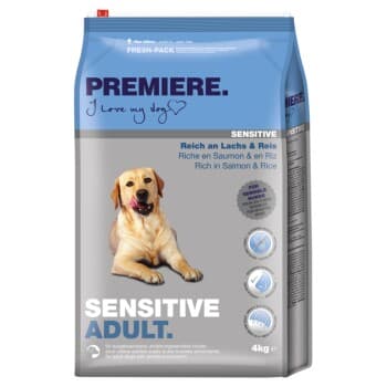 PREMIERE Croquettes Sensitive pour chien adulte Saumon 4 kg