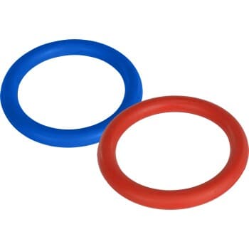FIT+FUN JOUET ANNEAU EN CAOUTCHOUC NATUREL ROUGE OU BLEU