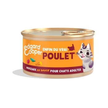 Edgard & Cooper Morceaux en Sauce Chat Adulte Poulet 18x85 g