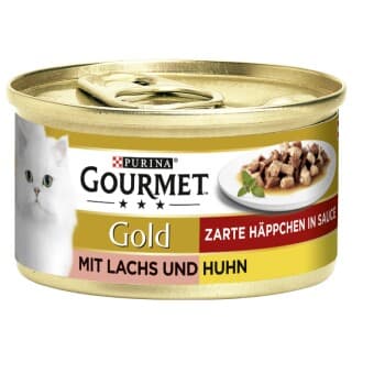 GOURMET Gold morceaux délicats Saumon et poulet 12x85 g